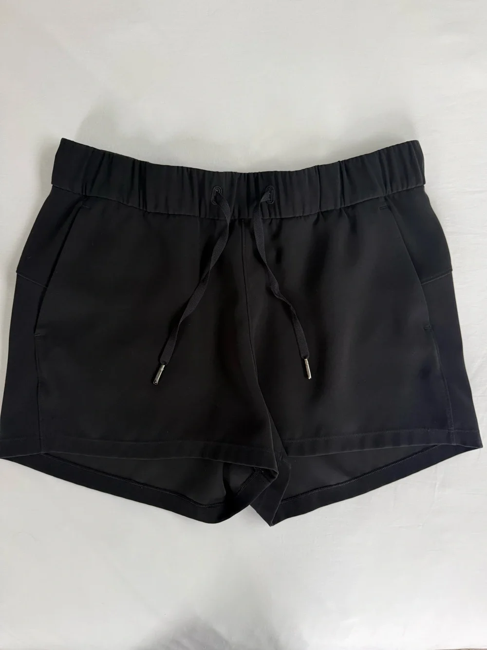 lululemon On the Fly Black Drawstring Shorts